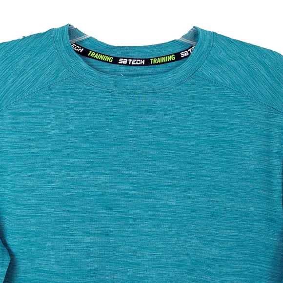 SB TECH COOLPLAY MENS S RUNNING LONG SLV BLUE TOP - Picture 4 of 4